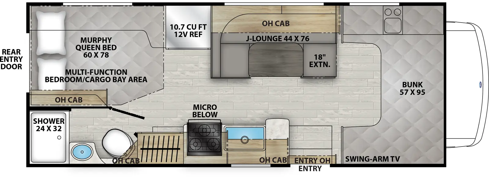 Leprechaun 220XG - Ford 350 Floorplan